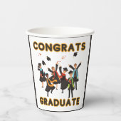 おめでとう大学院紙カップ 紙コップ (正面)