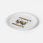 おめでとう大学院紙プレート ペーパープレート (アングル)