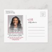 おめでとう大学院赤白写真保存 案内ポストカード (裏面)