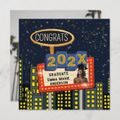 おめでとう大学院都市スカイライン写真ビルボード 案内状 (正面/裏面)