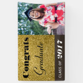 おめでとう大学院金ゴールドグリッター 横断幕 (縦)