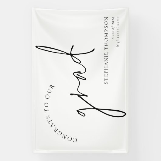 おめでとう大学院黒字卒業発表 横断幕 (縦)