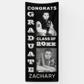 おめでとう大学院2写真白黒 横断幕 (縦)