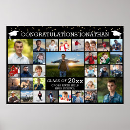 おめでとう大学院31フォトコラージュあなたのカラーフォーム ポスター