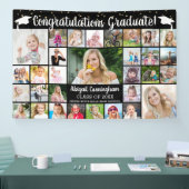 おめでとう大学院31フォトコラージュカスタムカラー 横断幕 (トレードショー)