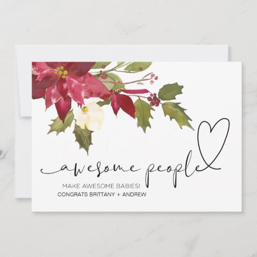 おめでとう妊娠おめでとうベビークリスマス カード (正面)