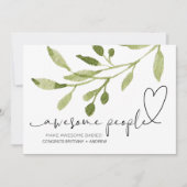 おめでとう妊娠おめでとう新生児ハート カード (正面)