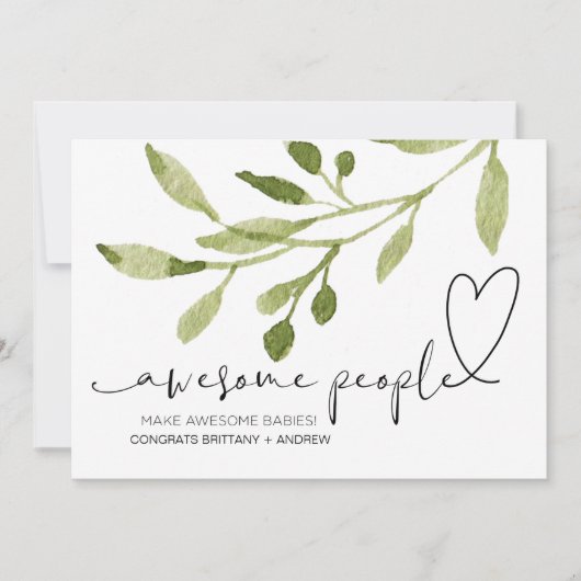 おめでとう妊娠おめでとう新生児ハート カード (正面)