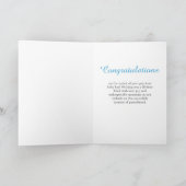 おめでとう娘A新生児ボーイペンギン カード (内部)