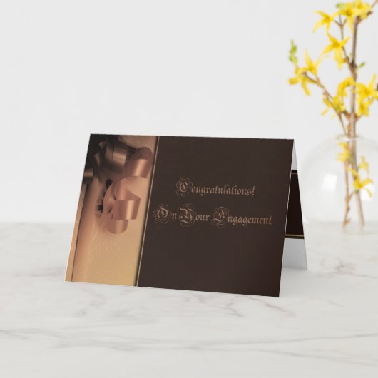 おめでとう婚約 カード (黄色い花)