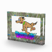 おめでとう孔雀の羽カラーフォトブロック フォトブロック (右)