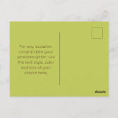 おめでとう孫娘Any大事な行事カード ポストカード (裏面)