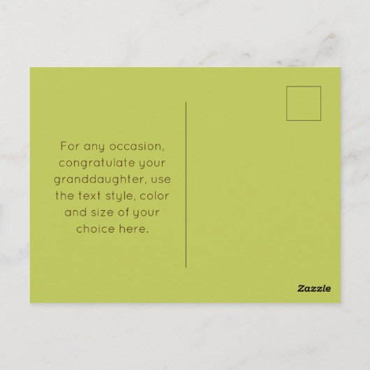 おめでとう孫娘Any大事な行事カード ポストカード (裏面)