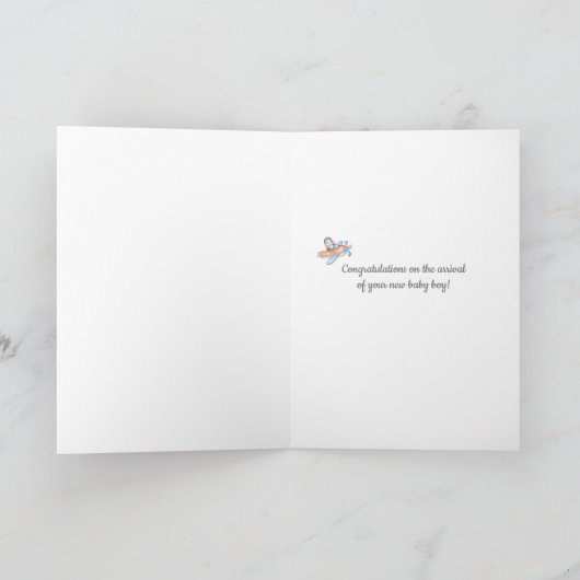 おめでとう少年の名前をカスタムする カード (内部)