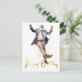 おめでとう幸せな祖父パーソナライズド ポストカード (スタンド正面)