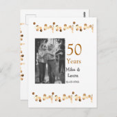 おめでとう御夫婦50周年　愛に満ちた○○様　△△日　結婚記念日 ポストカード (正面/裏面)