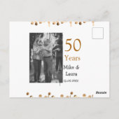 おめでとう御夫婦50周年　愛に満ちた○○様　△△日　結婚記念日 ポストカード (裏面)