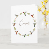 おめでとう折り畳みグリーティングカード カード (黄色い花)