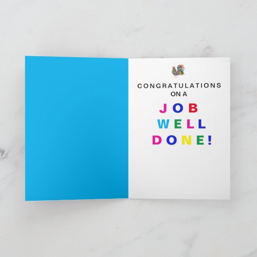 おめでとう抽象芸術カラフルの鶏 カード (内部)