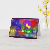 おめでとう抽象芸術カード カード (黄色い花)