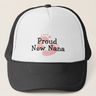 おめでとう新しいおばあちゃん赤ちゃんの足跡 キャップ
