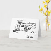 おめでとう新しいホームカード カード (黄色い花)