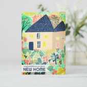おめでとう新しいホームガーデンウォーターカラーキュート カード (スタンド正面)