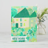 おめでとう新しいホームガーデンウォーターカラーキュート カード (スタンド正面)