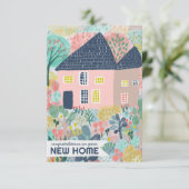 おめでとう新しいホームガーデンウォーターカラーキュート カード (スタンド正面)