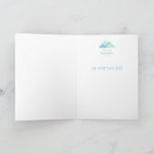 おめでとう新しい仕事感動的山 カード (内部)