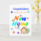 おめでとう新しい家 カード (黄色い花)