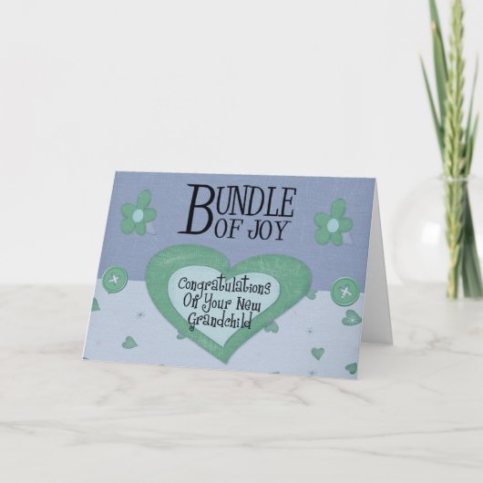 おめでとう新しい祖父母カード カード (正面)