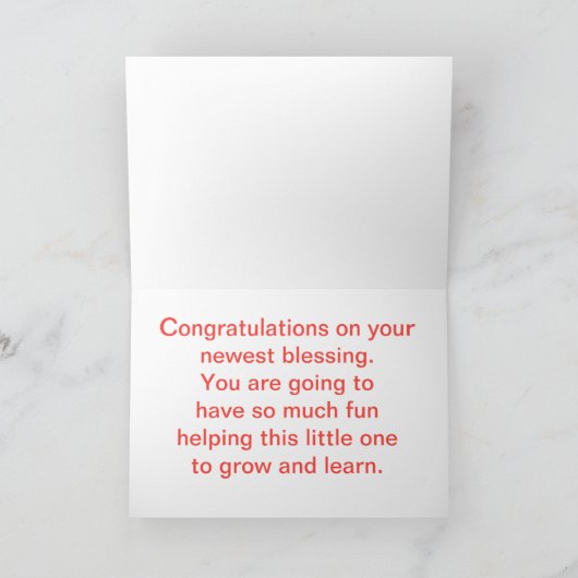 おめでとう新しい祖父母 カード (内部)