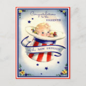 おめでとう新生児はがき ポストカード (正面)