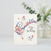 おめでとう新生児はがき ポストカード (スタンド正面)