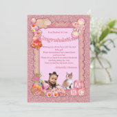 おめでとう新生児ガールカード サンキューカード (スタンド正面)