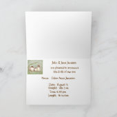 おめでとう新生児ガールキュートバードファミリー 案内状 (内部)