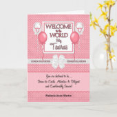 おめでとう新生児ガールタウロス カード (黄色い花)