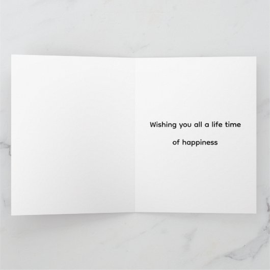 おめでとう新生児ガールベアパーソナライズ カード (内部)