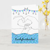 おめでとう新生児ソンアイリッシュゲール カード (黄色い花)