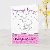 おめでとう新生児ドーターアイリッシュゲリック カード (黄色い花)