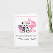 おめでとう新生児パンダ カード (正面)