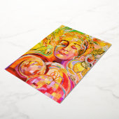 おめでとう新生児フォイルホリデーカード 箔シーズンカード (回転した状態)