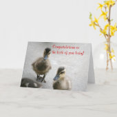 おめでとう新生児空白の、 カード (黄色い花)