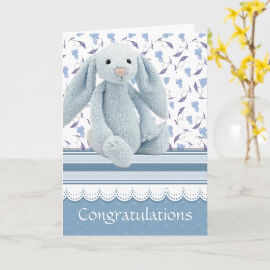 おめでとう新生児 カード (黄色い花)