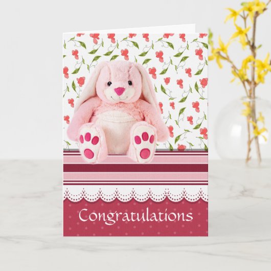 おめでとう新生児 カード (黄色い花)