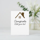 おめでとう新築オーナー不動産お披露目 ポストカード (スタンド正面)