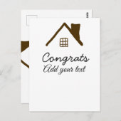 おめでとう新築オーナー不動産お披露目 ポストカード (正面/裏面)