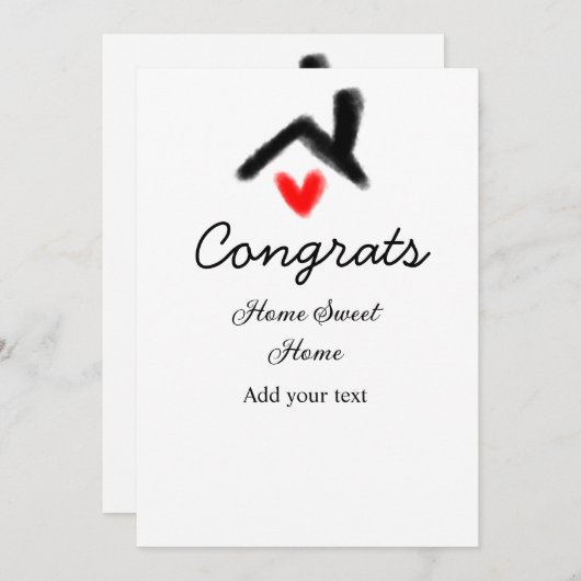 おめでとう新築オーナー不動産お披露目 招待状 (正面/裏面)