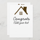 おめでとう新築オーナー不動産お披露目 招待状 (正面/裏面)